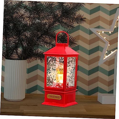 NOLITOY 1Pc Christmas Light Up Ornament Portable Night Light LED Lanterns Christmas Decorations Christmas Lantern Snow Globe Christmas Water Lantern Xmas Lantern Decorative Christmas Light