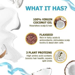 Daily Clarifying Co-Wash with 100% Cold Pressed Virgin Coconut Oil | Ayurvedic Medicine | Flaxseed & 3 Plant Protein | From the Makers of Parachute Advansed | 200ml