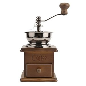 hand crank grinder steel core manual coffee bean grinder retro style for home camping classic mini coffee mill hand crank coffee grinder with wooden handle