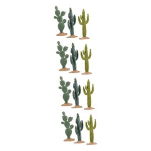 abaodam 12 pcs fake cactus decoration simulated cactus ornament artificial plant car decor mini faux plants indoor artificial succulents unpotted artificial cactus figurines cactus crafts