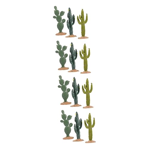 Abaodam 12 pcs Fake Cactus Decoration Simulated Cactus Ornament Artificial Plant car Decor Mini Faux Plants Indoor Artificial Succulents unpotted Artificial Cactus Figurines Cactus Crafts