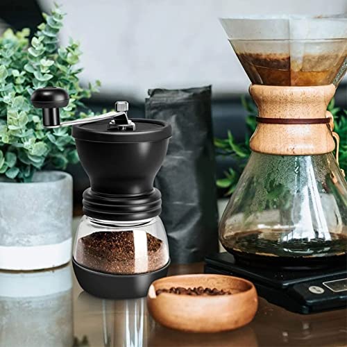 Manual Coffee Bean Grinder with Manual Adjustment Tank For Coffee Lovers Small Hand Coffee Grinder With Handle Easy To Use For Travel Outdoor