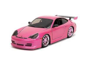 pink slips 1:24 porsche 911 gt3rs die-cast car, toys for kids and adults(pink)