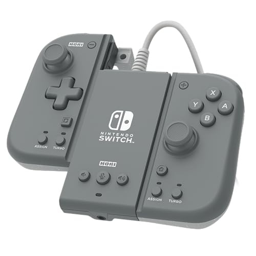 HORI Split Pad Compact Attachment Set (Slate Gray) for Nintendo Switch - Officially Licensed By Nintendo