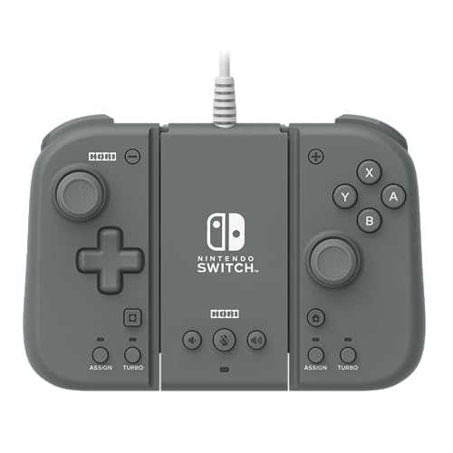HORI Split Pad Compact Attachment Set (Slate Gray) for Nintendo Switch - Officially Licensed By Nintendo