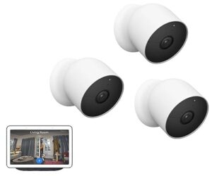 google nest cam battery wireless outdoor camera and screen bundle (triple camera and screen)