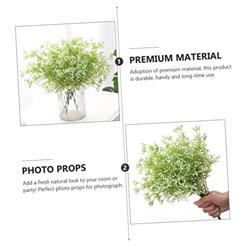 Abaodam 3pcs Artificial Flower Arrangement Outdoor Faux Plants Faux Greenery Plastic Outdoor Plants Artificial Flowers Artificial Greenery Shrubs Plant Decor Decorative Fake Green Plant