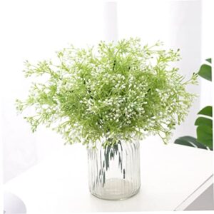 Abaodam 3pcs Artificial Flower Arrangement Outdoor Faux Plants Faux Greenery Plastic Outdoor Plants Artificial Flowers Artificial Greenery Shrubs Plant Decor Decorative Fake Green Plant