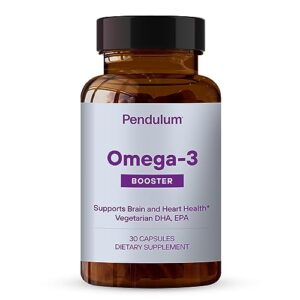 pendulum omega-3 supplement - vegetarian algae omega supplement promotes brain & heart health with dha & epa - 30 capsules