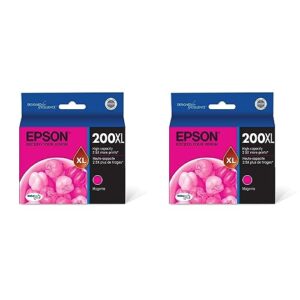 epson t200 durabrite ultra -ink high capacity magenta -cartridge (t200xl320-s) for select expression and workforce printers, large (pack of 2)