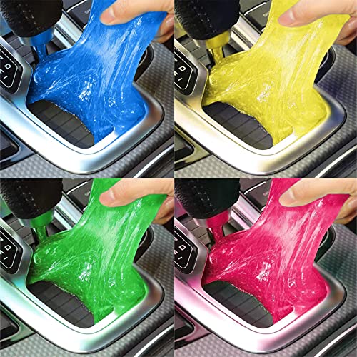 Car Cleaning Gel, 4 Packs Car Detailing Kit, Car Cleaning Supplies Universal Tools, Car Accessories for Women or Men, Car Cleaning Kit Suitable for Car Vents, Keyboard, PC, Laptops and Cameras