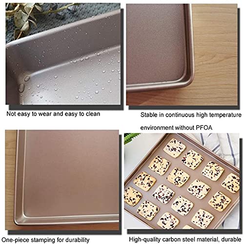 TEMKIN Non-Stick 11 Inch Square Nonstick Pizza Pan Cake Pan Carbon Steel Baking Tray Bread Biscuits Cookware Mold Oven Tray Pastry Tool