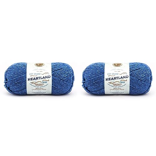 Lion Brand Yarn Heartland Yarn for Crocheting, Knitting, and Weaving, Multicolor Yarn, 2-Pack, Olympic