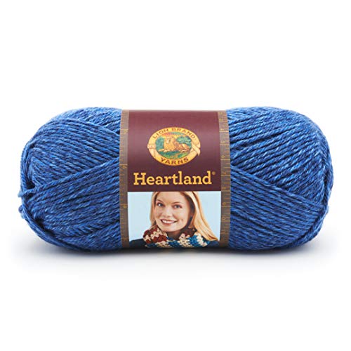 Lion Brand Yarn Heartland Yarn for Crocheting, Knitting, and Weaving, Multicolor Yarn, 2-Pack, Olympic