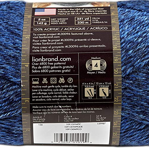 Lion Brand Yarn Heartland Yarn for Crocheting, Knitting, and Weaving, Multicolor Yarn, 2-Pack, Olympic