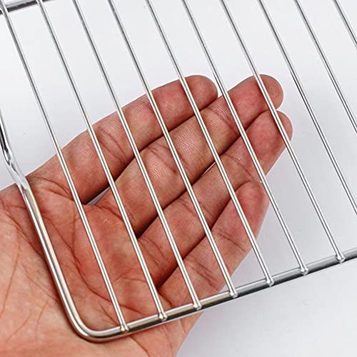 TEMKIN Baking Tray with Removable Cooling Rack Set Stainless Steel Wire Grid Tray Kitchen Oven Cook Pan Non-Stick Bread Barbecue Holder (Size : Small)