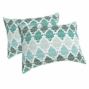 Edwiinsa Teal Ombre Pillow Covers Standard Size Set of 2 20x26 Bed Pillow, Grey Modern Abstract Art Aesthetics Plush Soft Comfort for Hair/Skin Cooling Pillowcases with Envelop Closure