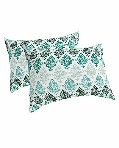 Edwiinsa Teal Ombre Pillow Covers Standard Size Set of 2 20x26 Bed Pillow, Grey Modern Abstract Art Aesthetics Plush Soft Comfort for Hair/Skin Cooling Pillowcases with Envelop Closure