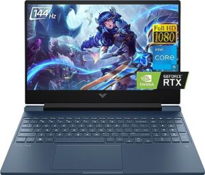 hp newest victus gaming laptop, 15.6" fhd 144hz display, intel core i5-13420h(up to 4.6ghz), nvidia geforce rtx 3050, 32gb ram 1tb pcie ssd, backlit kyb, wifi 6, hdmi, win 11, w/cue accessories