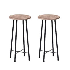 vecelo 24" round barstools, modern bar stools counter height, bistro seats with wood surface, simple chairs for living room dining room, breakfast dinner nap conference, maple