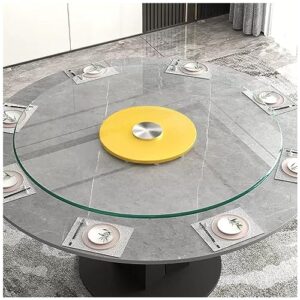 rotating tray round tempered glass lazy susan turntable for kitchen restaurant dining table heavy duty serving plate (color : clear, size : 100cm/39in)