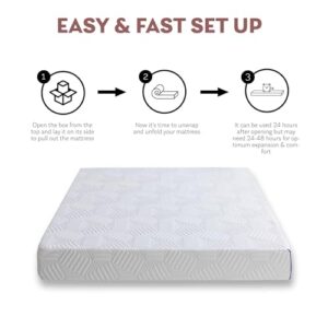 STELSIPLIY Twin Size 8" Mattress,Gel Memory Foam Mattress Made for Cool Sleep,Medium Firm Pressure Relieving Hybrid Mattress in a Box,Evenly Supported and Breathable,CertiPUR-US