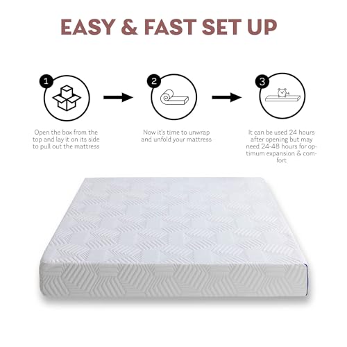 STELSIPLIY Twin Size 8" Mattress,Gel Memory Foam Mattress Made for Cool Sleep,Medium Firm Pressure Relieving Hybrid Mattress in a Box,Evenly Supported and Breathable,CertiPUR-US