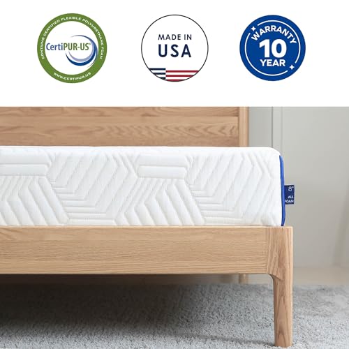 STELSIPLIY Twin Size 8" Mattress,Gel Memory Foam Mattress Made for Cool Sleep,Medium Firm Pressure Relieving Hybrid Mattress in a Box,Evenly Supported and Breathable,CertiPUR-US