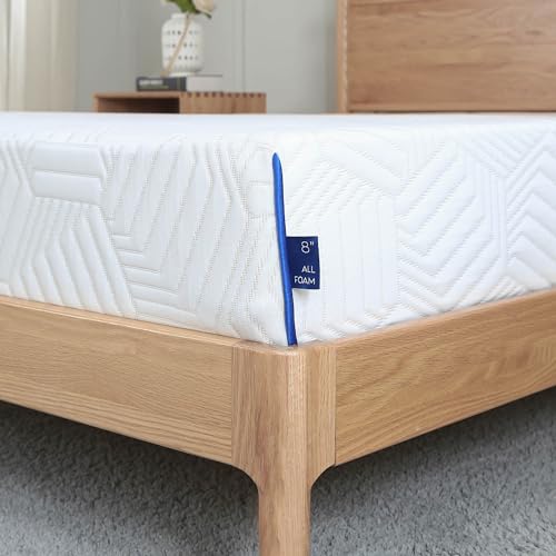 STELSIPLIY Twin Size 8" Mattress,Gel Memory Foam Mattress Made for Cool Sleep,Medium Firm Pressure Relieving Hybrid Mattress in a Box,Evenly Supported and Breathable,CertiPUR-US