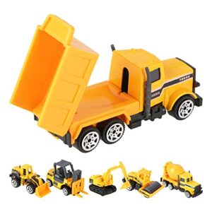 heitign dump truck toy kids car toy 6pcs set 1:64 scale alloy & plastic engineering car truck toy mini vehicle model kids choice