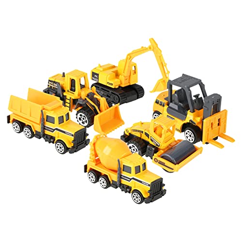 HEITIGN Dump Truck Toy Kids Car Toy 6pcs Set 1:64 Scale Alloy & Plastic Engineering Car Truck Toy Mini Vehicle Model Kids Choice