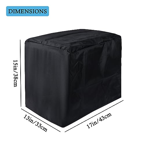 SUNSURE Ice Maker Cover Universal Countertop Appliances Ice Machine Cover 420D Dust Resistant Protector Cover Portable Ice Makers Cover with Adjustable Drawstring - Black