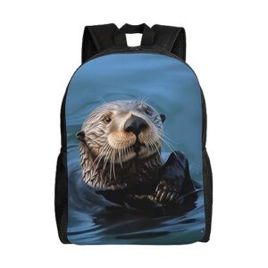rldobofe sea otter backpack for women men travel laptop backpack rucksack casual daypack lightweight travel bag