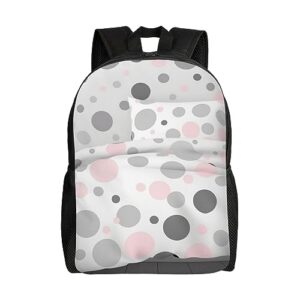 rldobofe modern polka dot pattern backpack for women men travel laptop backpack rucksack casual daypack lightweight travel bag