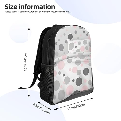 RLDOBOFE Modern Polka Dot Pattern Backpack For Women Men Travel Laptop Backpack Rucksack Casual Daypack Lightweight Travel Bag