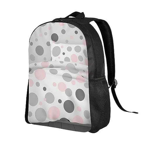 RLDOBOFE Modern Polka Dot Pattern Backpack For Women Men Travel Laptop Backpack Rucksack Casual Daypack Lightweight Travel Bag