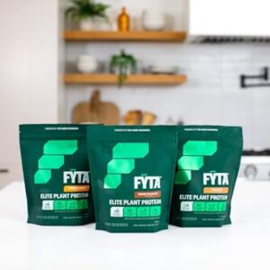 FYTA Elite Vegan Protein Powder - 1st Plant Based Protein with Better Taste & Texture Than Whey Protein, Dairy Free, Sustainable, Non-GMO Protein for Women and Men (Creamy Chocolate) - 30g