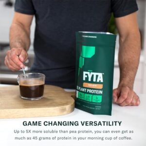 FYTA Elite Vegan Protein Powder - 1st Plant Based Protein with Better Taste & Texture Than Whey Protein, Dairy Free, Sustainable, Non-GMO Protein for Women and Men (Creamy Chocolate) - 30g