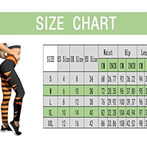 ZOOJINFAR High Waisted Leggings for Women Tummy Control Booty Bubble Hip Lifting Tights Halloween Funny Graphic Stretch Pants