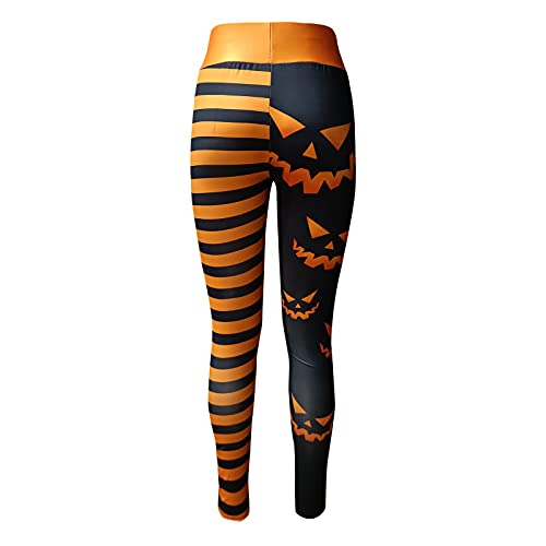 ZOOJINFAR High Waisted Leggings for Women Tummy Control Booty Bubble Hip Lifting Tights Halloween Funny Graphic Stretch Pants