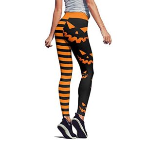 ZOOJINFAR High Waisted Leggings for Women Tummy Control Booty Bubble Hip Lifting Tights Halloween Funny Graphic Stretch Pants