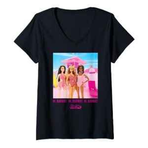 Barbie The Movie - Hi Barbie Beach V-Neck T-Shirt