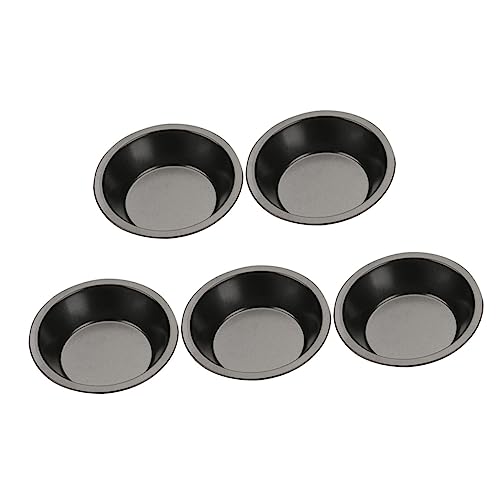 HOMSFOU 5pcs Pizza Plate Small Baking Dish Bread Baking Molds Pizza Crisper Tray Pizza Baking Pan Pizza Oven Round Baking Pan Oven Tray for Kitchen Metal Pizza Pan Round Shaped Baking Pan