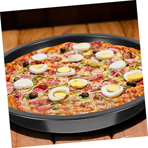 HOMSFOU 5pcs Pizza Plate Small Baking Dish Bread Baking Molds Pizza Crisper Tray Pizza Baking Pan Pizza Oven Round Baking Pan Oven Tray for Kitchen Metal Pizza Pan Round Shaped Baking Pan