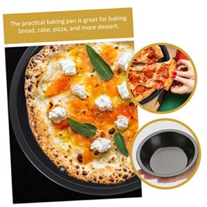 HOMSFOU 5pcs Pizza Plate Small Baking Dish Bread Baking Molds Pizza Crisper Tray Pizza Baking Pan Pizza Oven Round Baking Pan Oven Tray for Kitchen Metal Pizza Pan Round Shaped Baking Pan