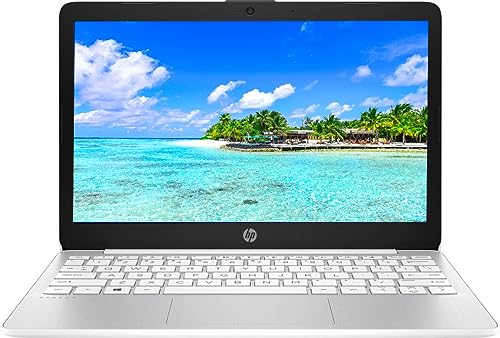 HP 2023 Lightweight 11" HD IPS Laptop, Intel Celeron N Processor Up to 2.58GHz, 4GB Ram, 64GB Storage, Super-Fast WiFi, HDMI, Webcam, Windows 11 OS, Cotton White (Renewed)