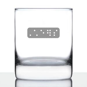 braille cheers rocks glass - fun braille gifts for braille teachers and visually impaired or blind braille readers - 10.25 oz glasses