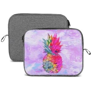 hawaiian tropical neon pineapple laptop sleeve case protective notebook carrying bag travel briefcase 14inch