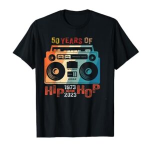 50 Years Hip Hop Vinyl Retro 50th Anniversary Celebration T-Shirt
