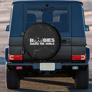 Spare Tire Coverboobies_Make_Me Smilewheel Protectors Weatherproof Universal Trailer Rv SUV Truck and Many Vehicle Camper Accessories